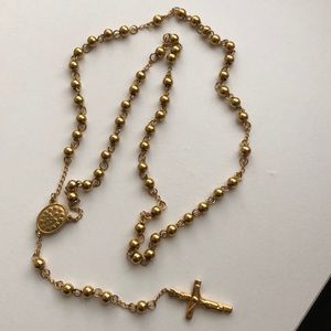 Gold Plated Mens Rosary